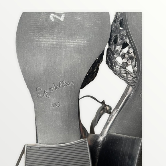 NEW SEYCHELLES Woven Ankle Strap Block Heel Sandal Chunky Sandal, Size 6.5 - Picture 12 of 12